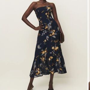 Reformation strapless dress NWT